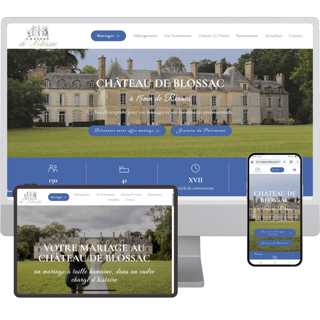 Rendu responsive site Blossac